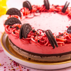 Oreo ja maasika-vaarika jäätisetort